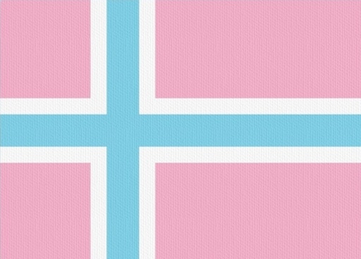 Picture of a Norwegian flag in trans colours.